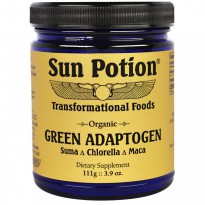 Sun Potion, Organic Green Adaptogen, Chlorella Maca Suma Blend, 3.9 oz (111 g)