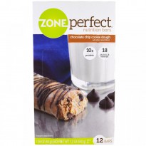 ZonePerfect, Nutrition Bars, Chocolate Chip Cookie Dough, 12 Bars, 1.58 oz (45 g) Each