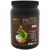 SoTru, Organic Vegan Protein Shake, Vanilla, 18.5 oz (525 g)