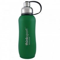 Think, Thinksport, Insulated Sports Bottle, Green, 25 oz (750ml)