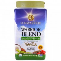 Sunwarrior, Warrior Blend, Plant-Based Organic Protein, Vanilla , 1.65 lb (750 g)